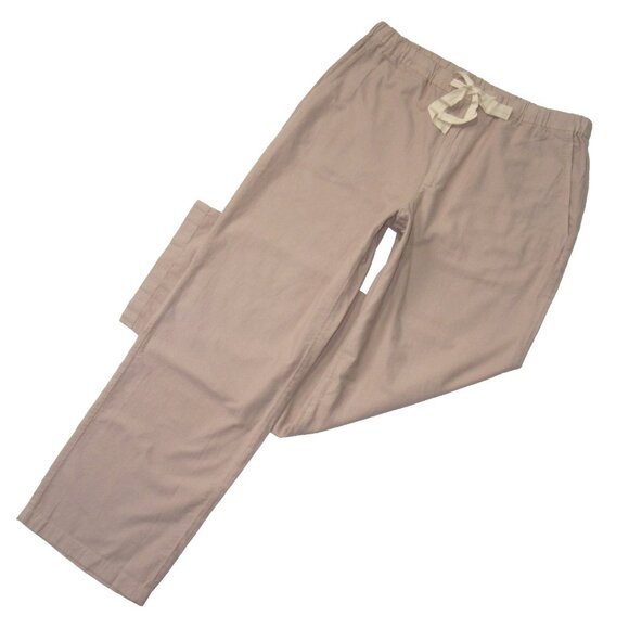 NWT Eileen Fisher Unisex Cropped Wide Leg in Twine Brushed Organic Cotton Pant M - Picture 5 of 10